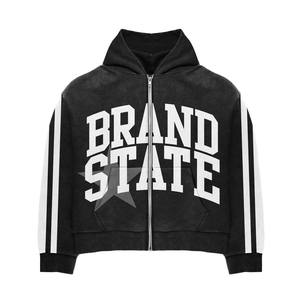 Vintage personalizado ácido lavado sol desvanecido pulóver Streetwear Casual desgastado bordado Sudadera con capucha Flare pantalón de talla grande invierno - Product Image 5