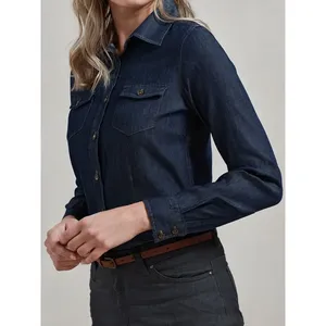 Polo promotionnel pour femmes, style jeans, pour merchandising d'entreprise – Catégorie de produits promotionnels - Product Image 3