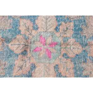 Alfombra Turca, Alfombra Vintage de 4.4x6.8 pies, Alfombra de Lana Azul - Product Image 5