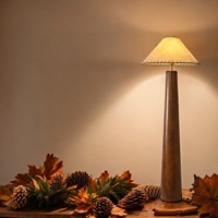 Lámpara de mesa de madera de diseño moderno con pantalla de tela blanca y la mejor calidad utilizada para la Decoración de mesa del hotel y el hogar