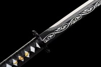 Étui de sabre Longquan Xiake Tang intégré, couteau de commando japonais style anime, sabres d'entraînement Jugyo courbés, ensemble de jouets d'entraînement