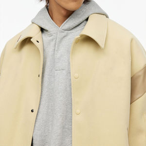 Chaqueta de invierno de alta calidad de cuero logotipo personalizado bordado Chenille parche Varsity Letterman estilo para hombres moda - Product Image 2