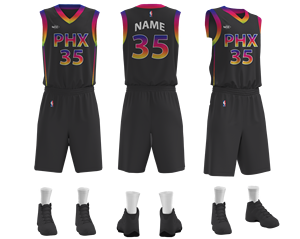 Uniforme de rendimiento de baloncesto Jersey negro Conjunto de baloncesto Nombre y número personalizados Tela de malla de alta calidad Camisetas de baloncesto - Product Image 1