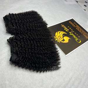 Extensions de cheveux bouclés crépus de qualité supérieure, cheveux vierges humains bruts non traités, mèches de 8 à 40 pouces, couleur naturelle - Product Image 3