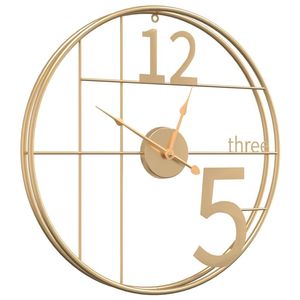 Nouveau design Vente en gros Horloge murale moderne en métal antique décorative en fer Horloge murale en verre trempé à grain de métal - Product Image 6