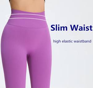 Custom Logo Soft Breathable Workout Yoga <b>Leggings</b> Scrunch Butt Lifting Fitness Pants Tights High Waist Yoga <b>Leggings</b> for Women - Product Image 2