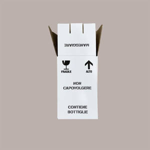 10pcs Self-Erecting <b>Box</b> for 6 Bottles 200x139x305H mm 2mm Thick UV Recycled Materials for Energy Drinks Internal Sections Print - Product Image 5