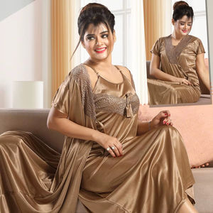 Intipflowerwomen ชุดนอนลูกไม้ปักลายสุดเซ็กซี่, ชุดนอนสองชิ้นเสื้อคลุมอาบน้ำ - Product Image 1