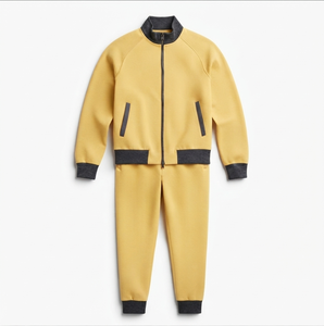 Conjunto Deportivo de Invierno para Hombre, de Alta Calidad, Colores Sólidos, Mangas Largas, Talla Grande, con Diseño de Logotipo Personalizado y Cuello Alto - Product Image 1