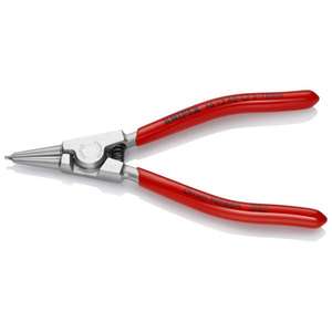 Alicates Knipex cromados para circlips externos en ejes, mangos recubiertos de plástico con puntas rectas - Product Image 1