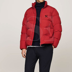 Chaqueta acolchada personalizada para hombre con estilo informal Cuello con capucha de lona ligera Cierre de cremallera cálido para uso en invierno al aire libre - Product Image 2