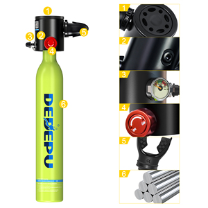 Réservoir <span class=keywords><strong>d</strong></span>'air de plongée sous-marine en aluminium à haute pression de 0,5 L, équipement <span class=keywords><strong>d</strong></span>'<span class=keywords><strong>oxygène</strong></span> respiratoire DOT avec adaptateur rechargeable et pompe à main - Product Image 5