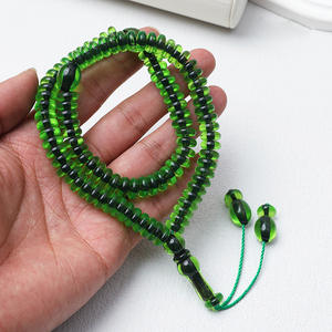 Оптовые акриловые мусульманские молитвенные четки (тасбих) из 99 бусин с прозрачным сердечником, арабские бусины для мужчин и женщин - Product Image 5