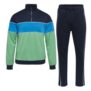 Dernière conception de la meilleure qualité 100% polyester hiver hommes survêtement ensemble décontracté à manches longues couleur unie survêtement uni pour hommes - Product Image 1
