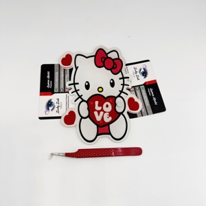 Lucky Lash Tools – Prix de gros : Plateau à cils en acrylique, Plateau magnétique pour cils, Pince à cils, Plateau à cils motif chat mignon, Plateau à cils personnalisé avec logo - Product Image 1