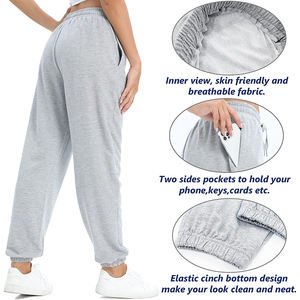 Joggers athlétiques décontractés pour femmes pantalons de survêtement extensibles respirants avec devant plat pour la course à pied ODM Supply - Product Image 3
