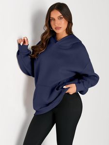 Multi-Style Simple Couleur Solide Mode Automne et Hiver Chaud Sweat à capuche à manches longues pour femmes - Product Image 4