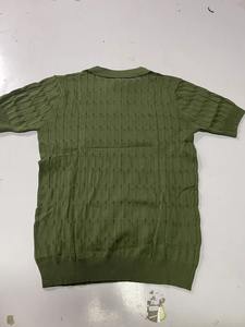 Polo décontracté en soie de glace de couleur unie pour hommes Version coréenne à manches courtes avec revers de base Tissu tricoté à coupe ample - Product Image 6