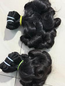 Extensions de cheveux humains en mèches bouclées à double trame, cheveux indiens bruts alignés sur les cuticules, couleur naturelle, vague profonde - Product Image 2