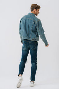 Vestes en jean en coton pour hommes Vêtements pour hommes Vestes et manteaux grande taille Veste en jean personnalisée de haute qualité pour hommes avec service OEM - Product Image 5