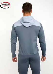Survêtements de sport Slim Fit de grande taille 2 pièces pour hommes et femmes légers unisexes respirants pour l'hiver designs personnalisés avec fermeture à glissière intégrale - Product Image 3