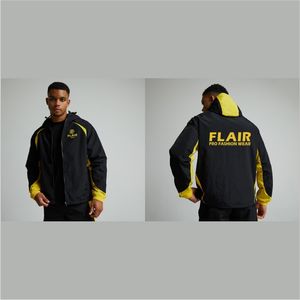 Veste coupe-vent imperméable et respirante avec capuche pliable pour homme, fermeture éclair - Product Image 2