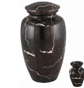 American Style Metal Cremation Urn for Human Ashes Durable Handmade Carving 27cm Adult <b>Memorial</b> Urn - Product Image 3