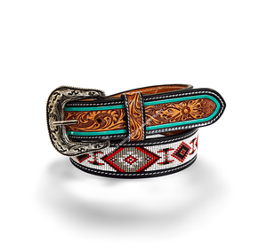 Cinturones Vaqueros con Cuentas - Accesorios de Primera Calidad, Estilo Vaquero Clásico, Hechos a Mano, Cuero Genuino, para Hombre y Mujer, Aleación Étnica - Product Image 1