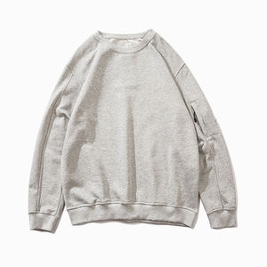 เสื้อสเวตเตอร์คอกลมของผู้ชายเสื้อสเวตเตอร์คอกลมแขนยาวผ้าฝ้าย100% เสื้อสเวตเตอร์ไซส์ใหญ่พิเศษออกแบบโลโก้ได้ตามที่ต้องการ - Product Image 6