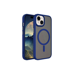Coque en silicone mate Netzy Blue compatible avec la recharge sans fil MagSafe pour iPhone 15 14 Plus 5G 4G - A34 A55 A13 A14 - Product Image 1