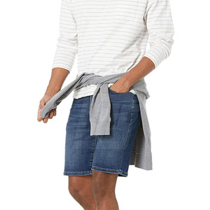 Short en jean fait sur mesure de nouveau style Short en jean de couleur unie fabriqué au Pakistan pour hommes - Product Image 4