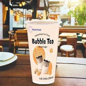 Tazas de té Boba de azúcar moreno aprobadas por OEM, ingredientes de té de burbujas listos para beber de 250ml con 24 meses de vida útil - Product Image 2