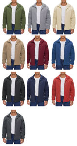 <b>Men's</b> Thermal Windproof Fleece Wind Breaker <b>Jacket</b> Lightweight Outerwear Full Zip Warmth Hiking Work <b>Travel</b> <b>Jacket</b> Coat - Product Image 4