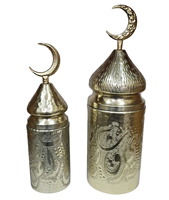 Ensemble de 2 bols en cristal couleur or pour mosquée, qualité supérieure, tailles et formes personnalisées, style moderne, décoration intérieure, prix de gros