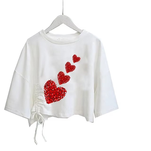 Camiseta del Día de San Valentín para mujer, camisetas de estilo Hip Hop con logotipo personalizado, ropa de calle a la moda, camiseta Vintage con estampado gráfico para parejas - Product Image 5