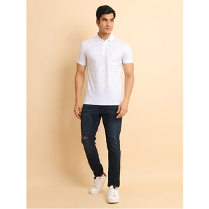 Camiseta de media manga de algodón 100% para hombre de alta calidad, cómoda, informal, a la moda, estampada para cuello Polo con bolsillo, ajuste Regular - Product Image 1