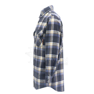 Nueva llegada Camisa de franela de los hombres de diseño personalizado cuello alto algodón venta directa de fábrica individual 6XL personalizado directo al por mayor - Product Image 2