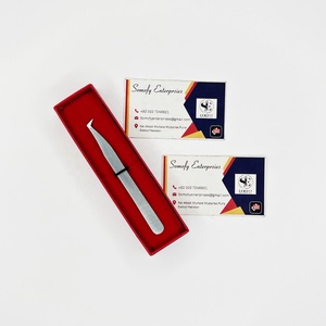 Pinces à extensions de cils, nouvelle conception de pointe avec manche uni finition mate, gamme complète, meilleure qualité, acier inoxydable japonais - Product Image 2