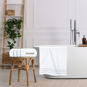 Serviette de bain, de visage et de main en coton biologique 100% tissé en gros - Écologique, séchage rapide, toutes saisons - Product Image 4