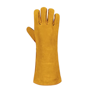 Protection de sécurité Doigt complet Gants de soudage en cuir de vachette Gants de soudage de protection des mains confortables à vendre - Product Image 5