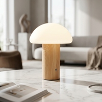 Lampe de table LED à commande tactile en forme de champignon, moderne et luxueuse, sans fil, rechargeable, portable, veilleuse pour restaurant