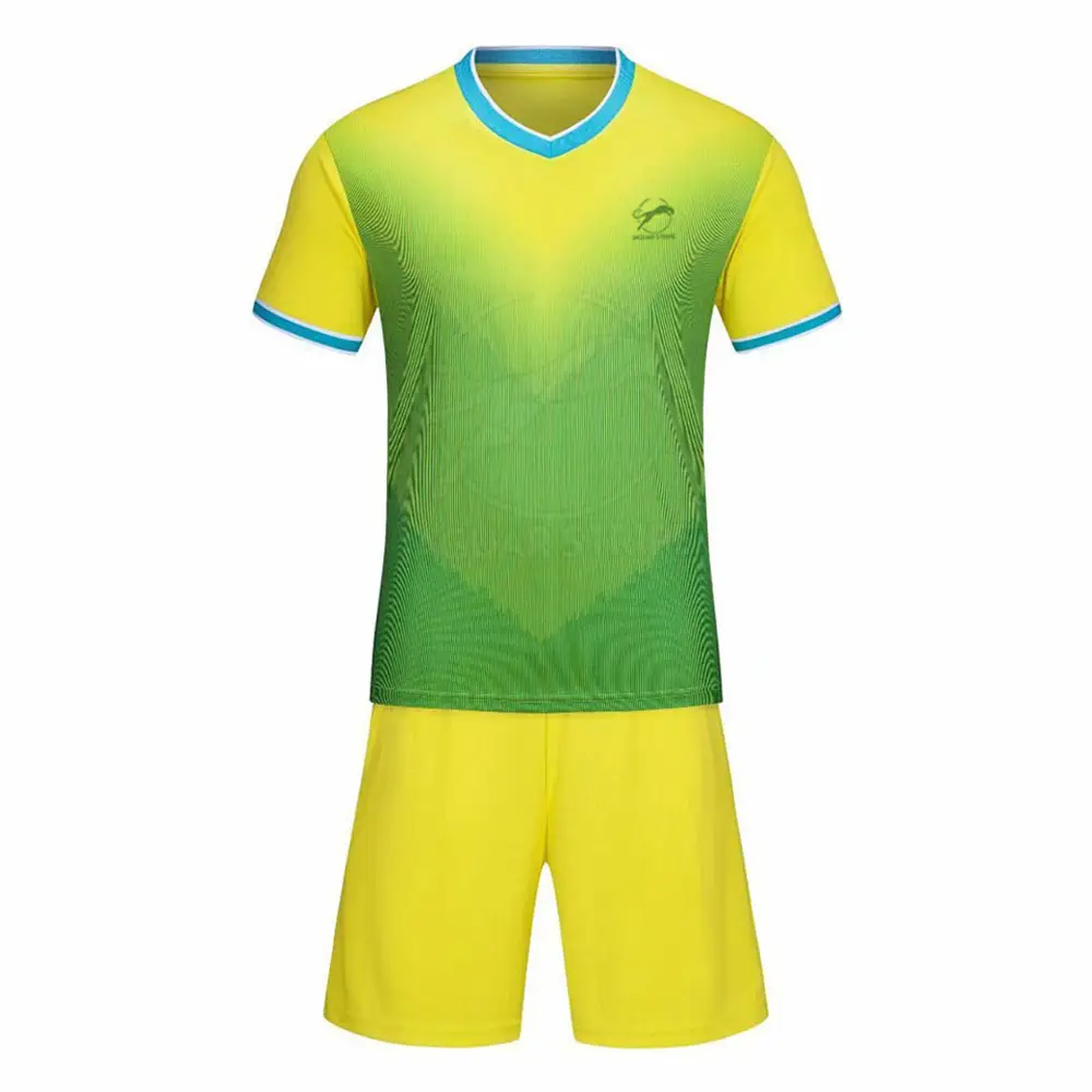 Pakistan Gemaakt 2023 Heren Voetbaluniform Team Shirt En Korte Broek Nieuwste Ontwerp Op Maat Bedrukt Voetbal Uniform