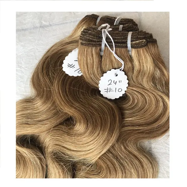 Großhandel Verkäufer Günstiger Preis für brasilia nische Straight Hair Weave Bundles Echthaar Farbe Nr. #10 Bundles Echthaar für Frauen