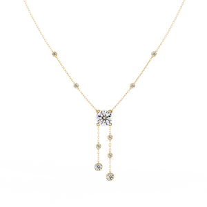 Collier en diamant cultivé en laboratoire pour filles avec or 18 carats, accessoire élégant et luxueux - Product Image 1