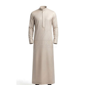 Thobe moderne ajusté pour homme, décontracté, respirant, léger, en coton, élégant, pour un usage quotidien, coupe confortable, design stylé - Product Image 5