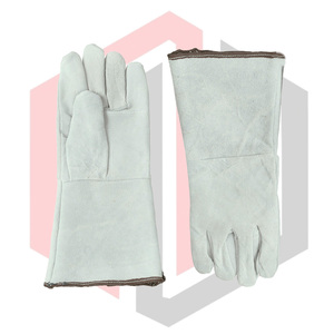 Gants en cuir avec paume renforcée, taille unique, antistatiques, résistants aux déchirures, poignet en tricot, épaisseur de 11 oz, 14 pouces - Product Image 4