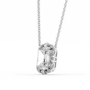 1.75CT Corte radiante Halo Moissanite Colgante Estilo elegante Joyería consciente para entusiastas - Product Image 2