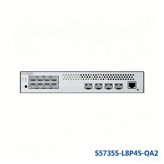 Cloud Engine S5735S-L8P4S-QA2 8 Port Gigabit PoE+ Switch 4 GE SFP Layer 3 Managed Enterprise Network Switch Fanless Design