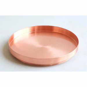 Plato de servicio decorativo de cobre grabado intrincadamente/bandeja de exhibición grabada al por mayor 100 Uds lavavajillas hecho a mano de lujo moderno - Product Image 5