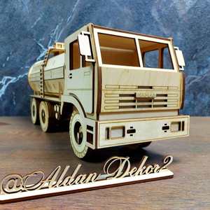 Remorque porte-vin avec verres et boîte décorative en bois - Product Image 1